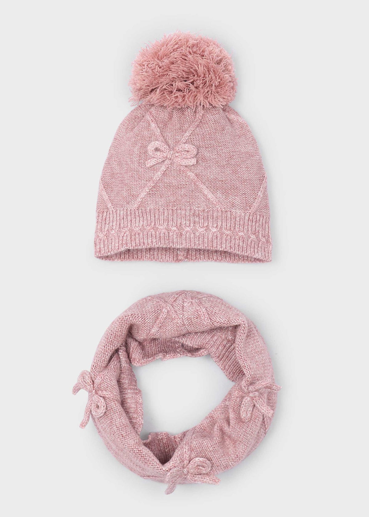 Completo cappello e scaldacollo fiocchi bambini - Vigore