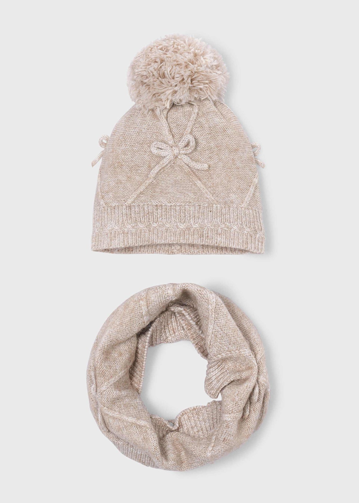 Completo cappello e scaldacollo fiocchi bambini - Vigore