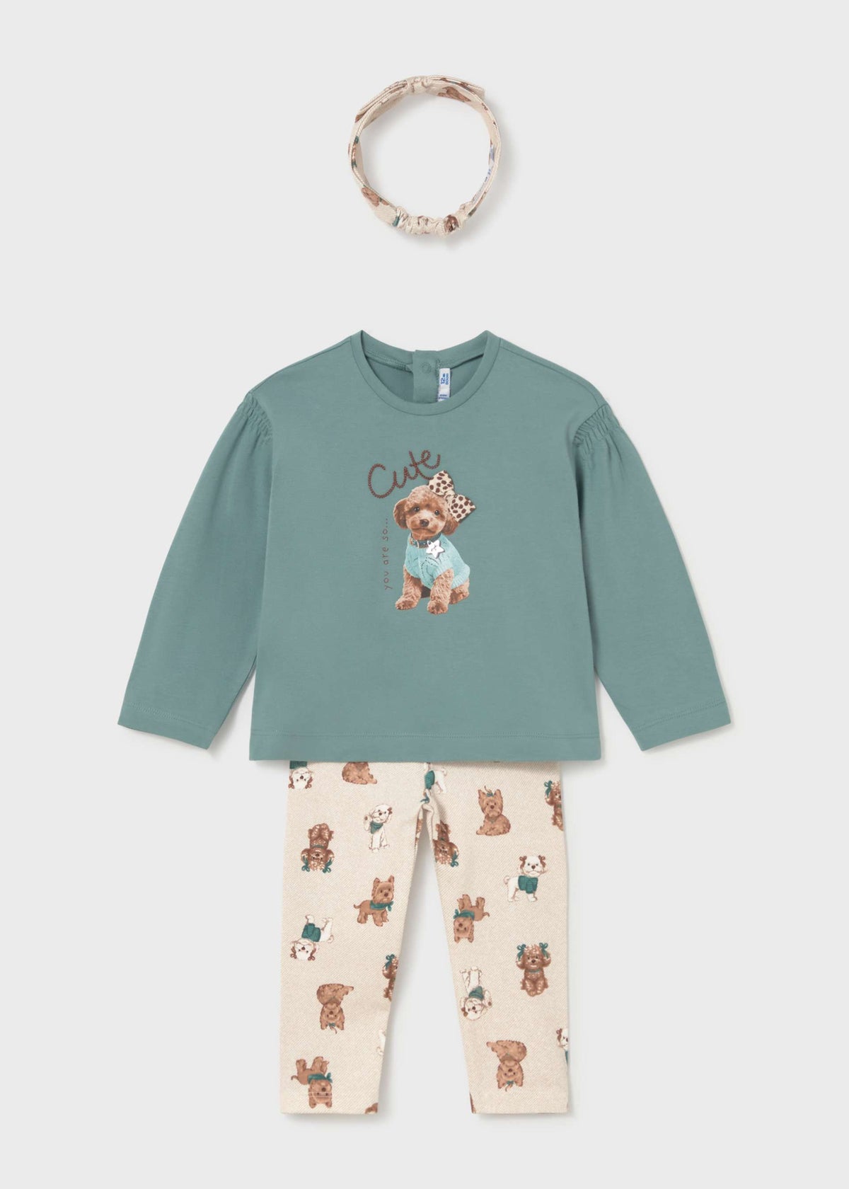 Completo cerchietto e leggings stampato bimba - Lagoon