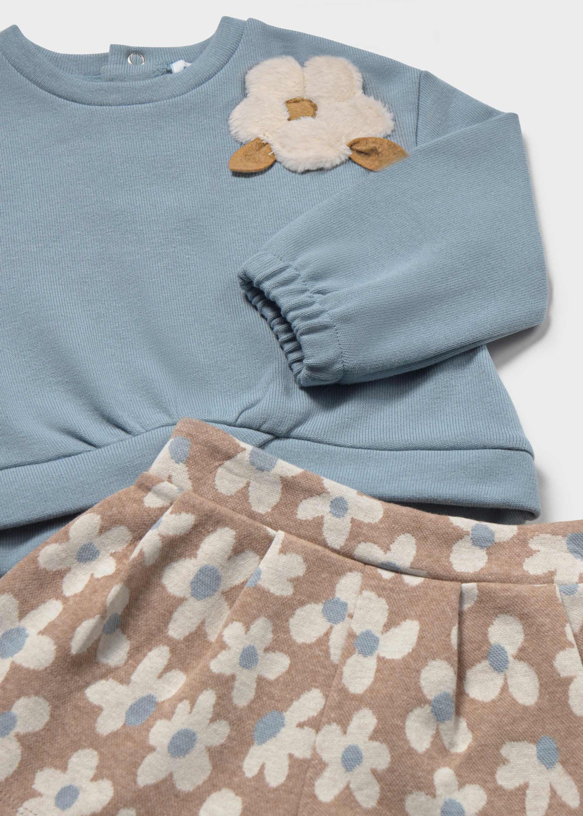 Completo con bermuda fiore bimba - Colibri