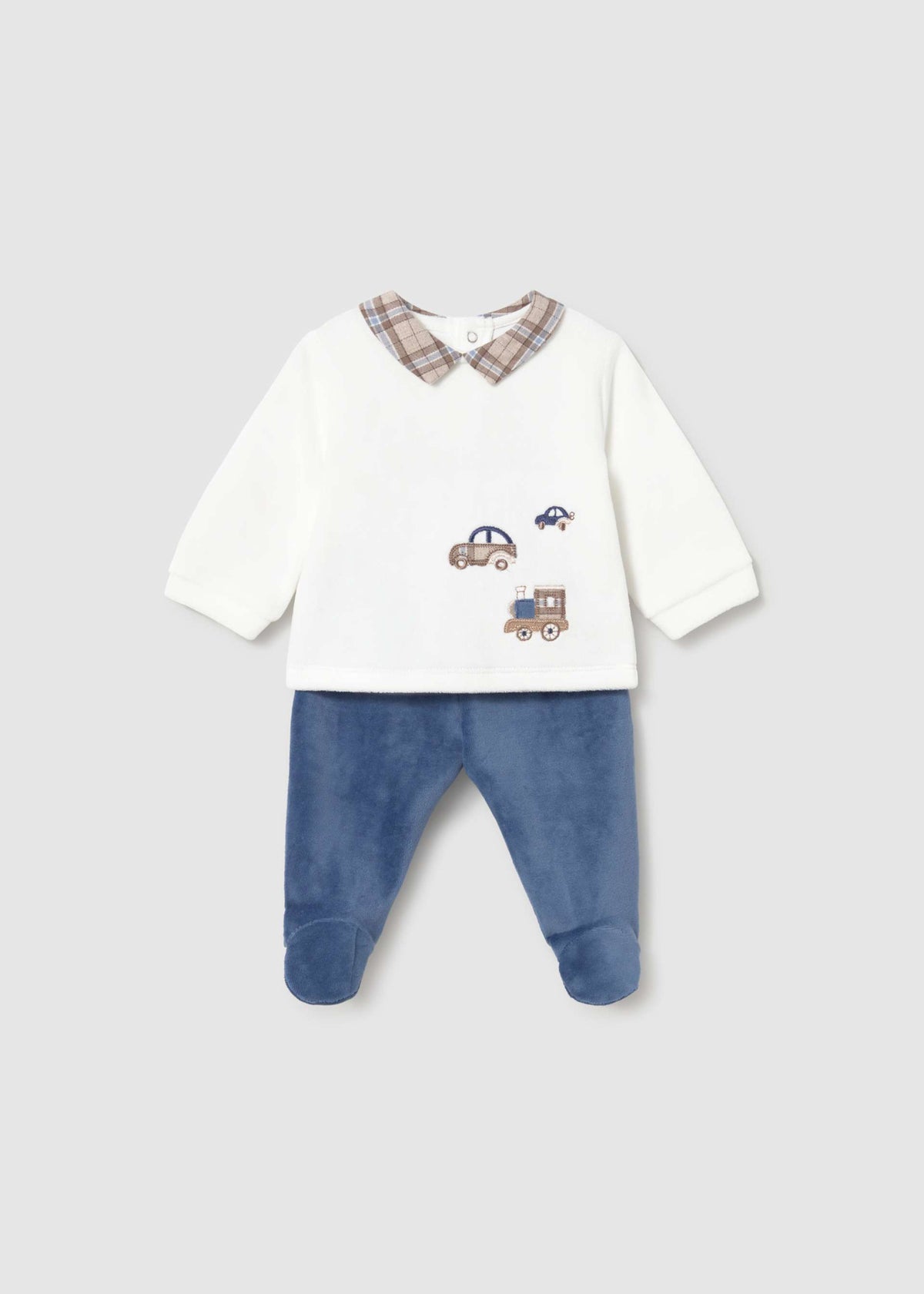 Completo ghettina e maglia neonato - Blueberry