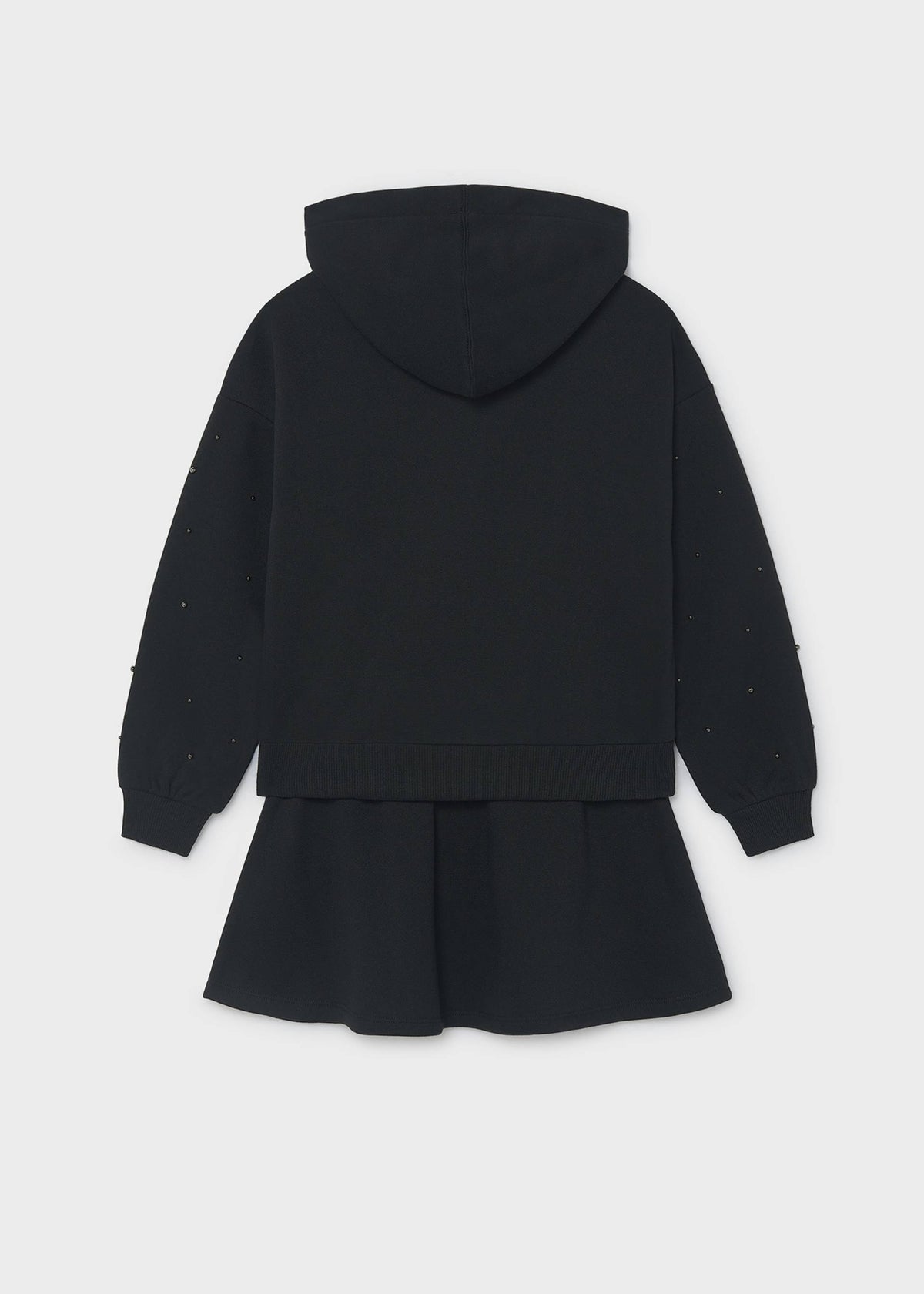 Completo gonna e felpa ragazza - Nero