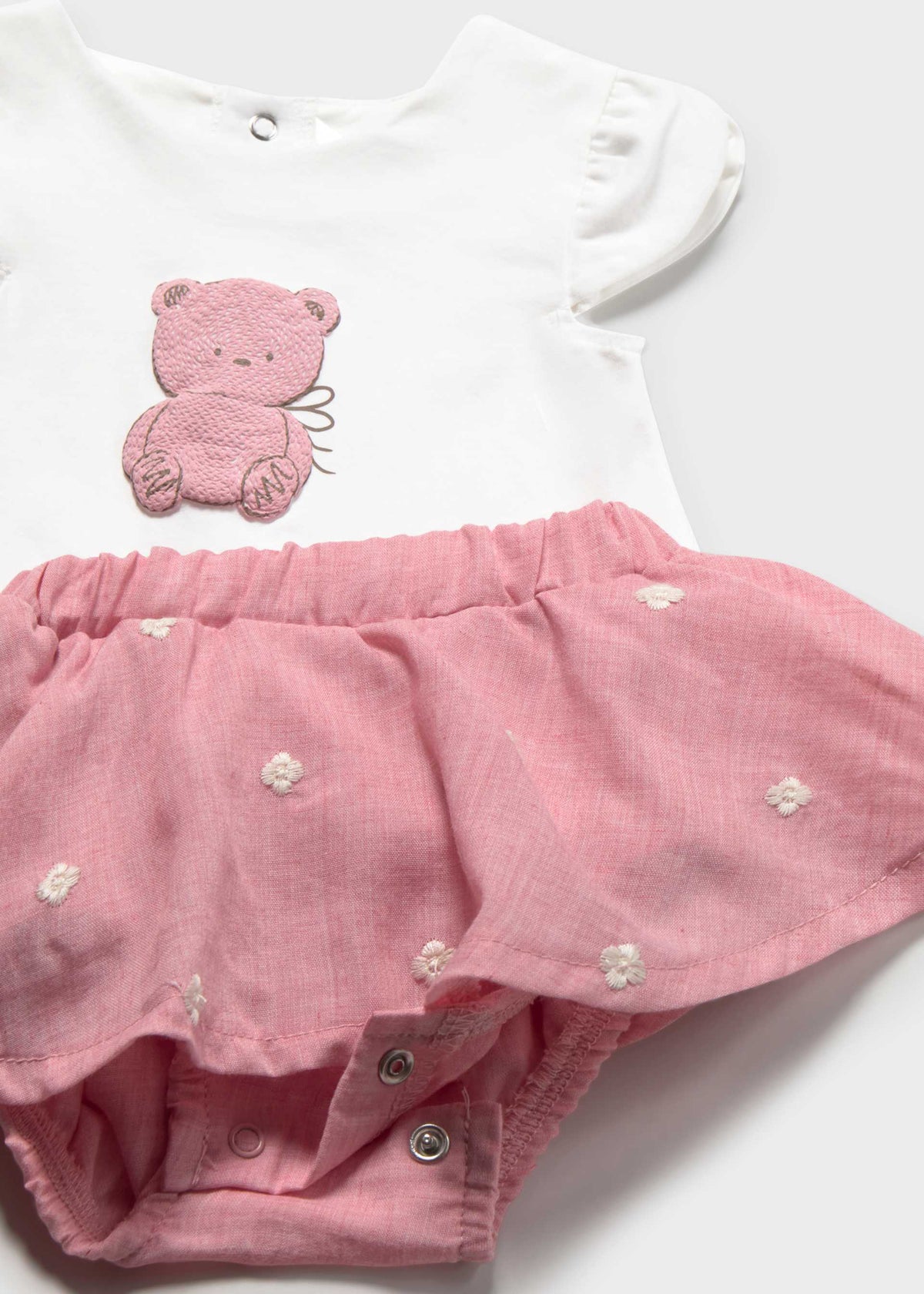 Completo gonna e maglietta orsetto neonata - Rose