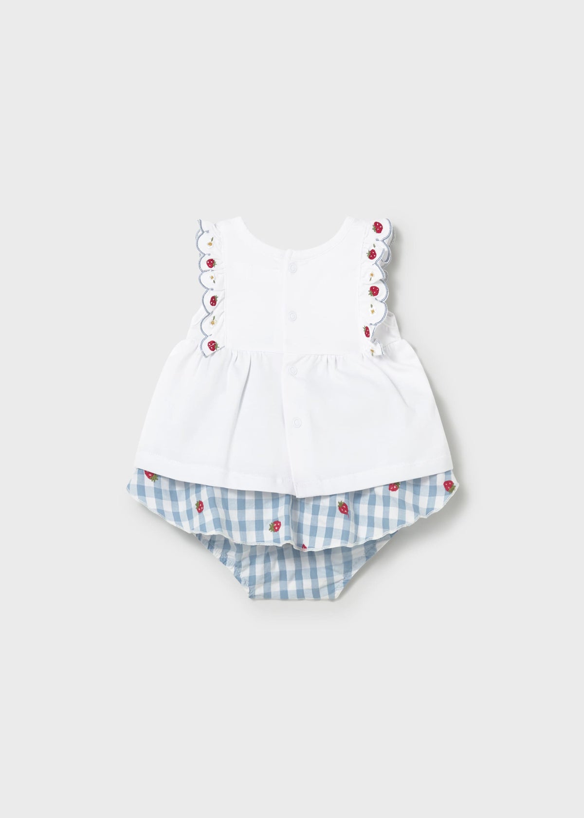 Completo gonna quadri e maglietta neonata - Lagoon