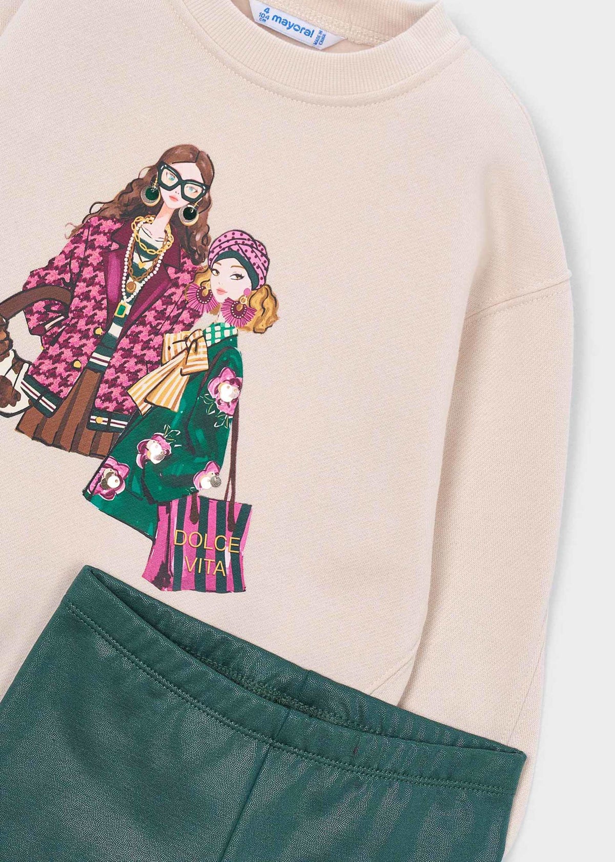 Completo leggings e felpa bambina - Bottiglia