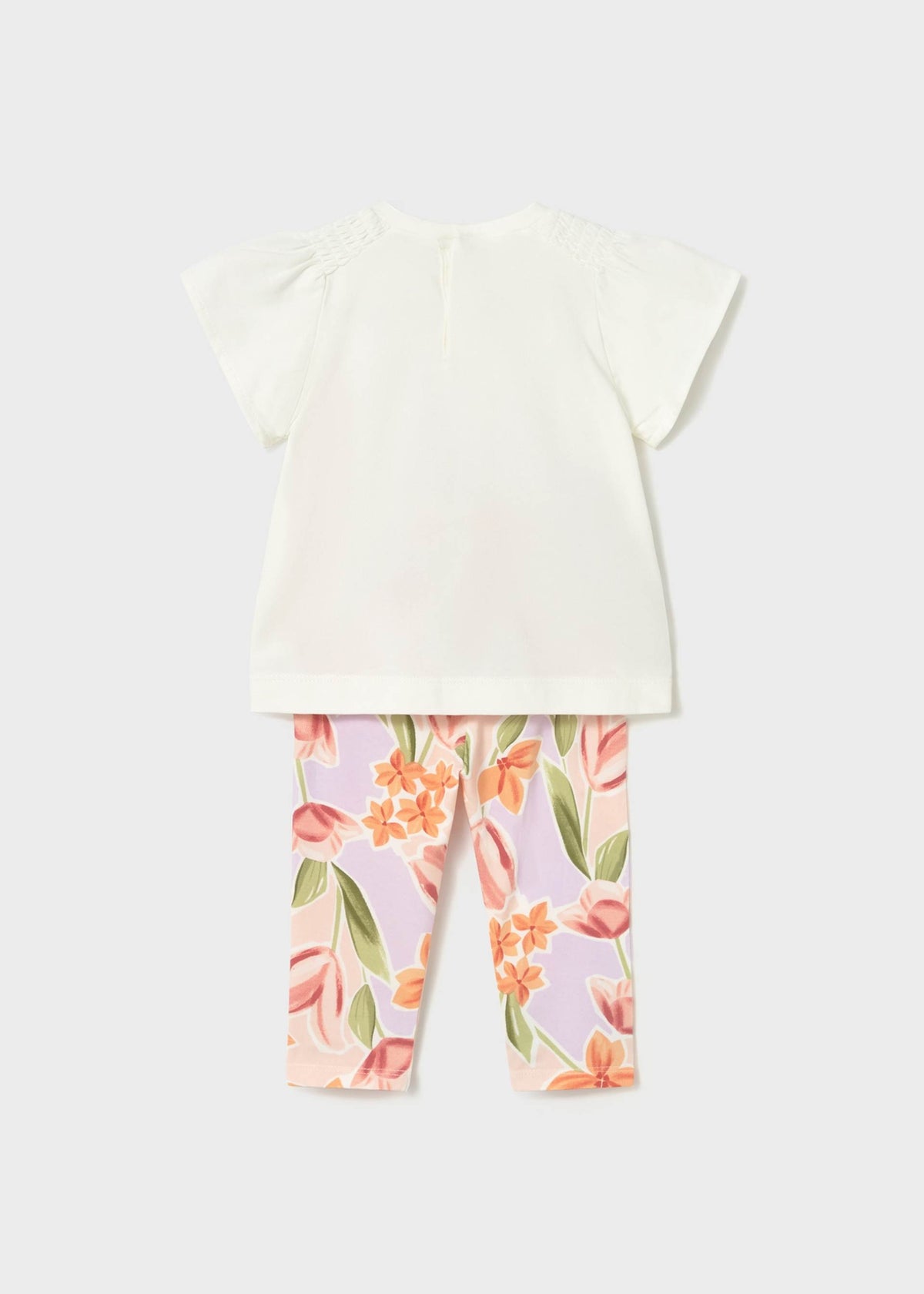 Completo leggings e maglietta fiori neonata