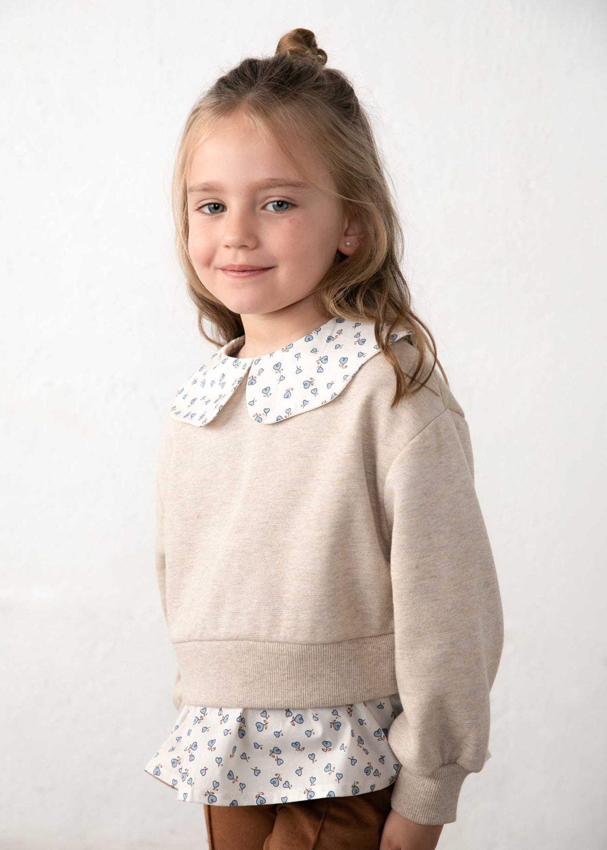 Completo leggings effetto pelle e blusa bambina - Toffe