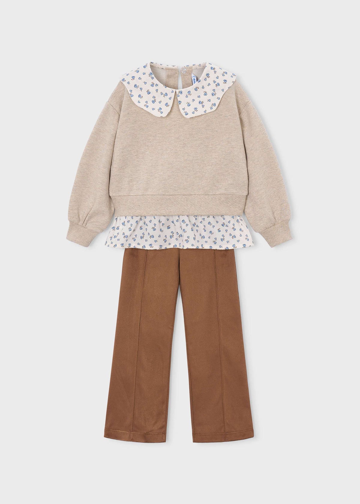 Completo leggings effetto pelle e blusa bambina - Toffe