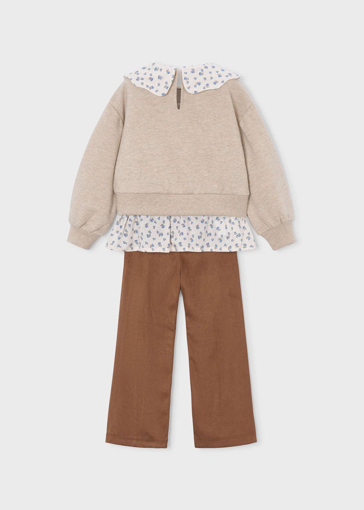 Completo leggings effetto pelle e blusa bambina - Toffe