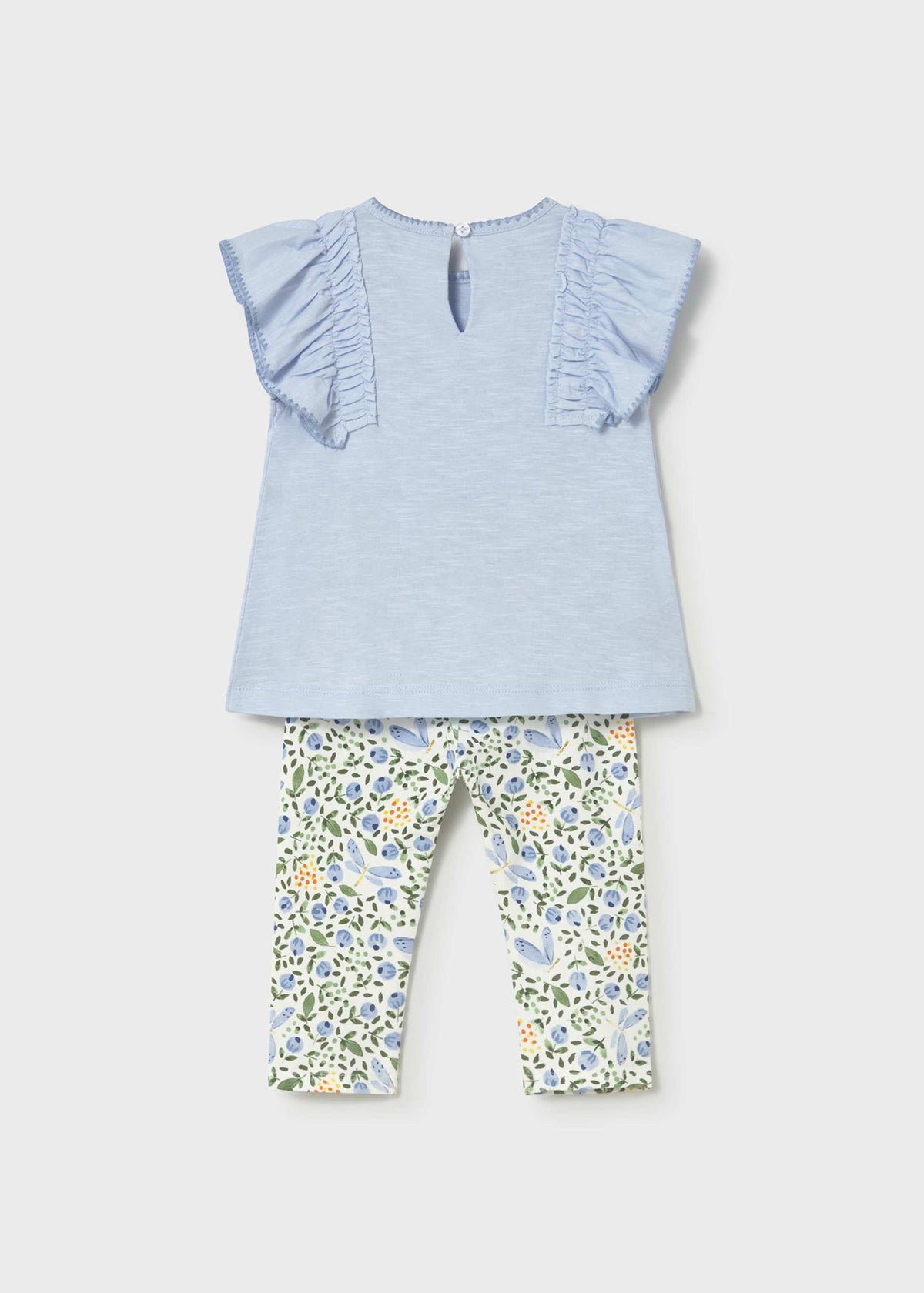 Completo leggings stampato e maglietta neonata