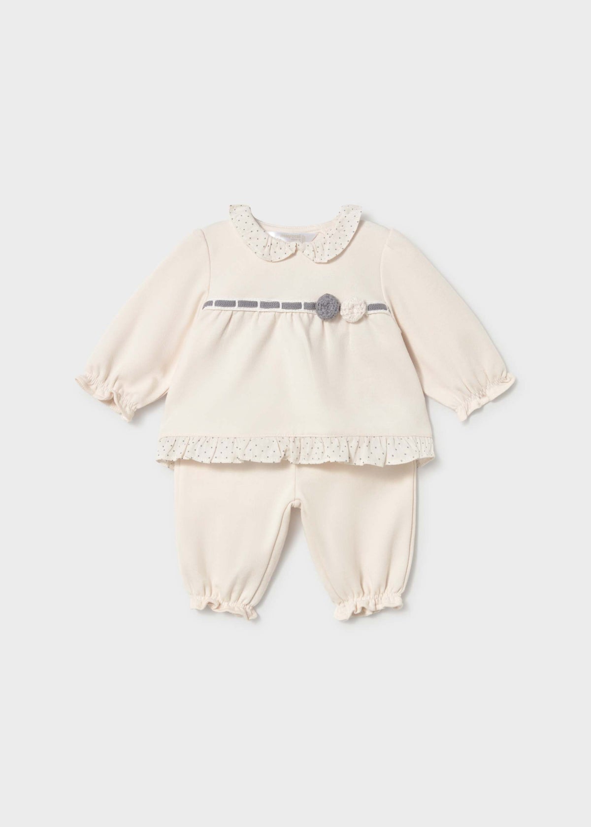 Completo maglietta e pantalone neonato - Ceramica