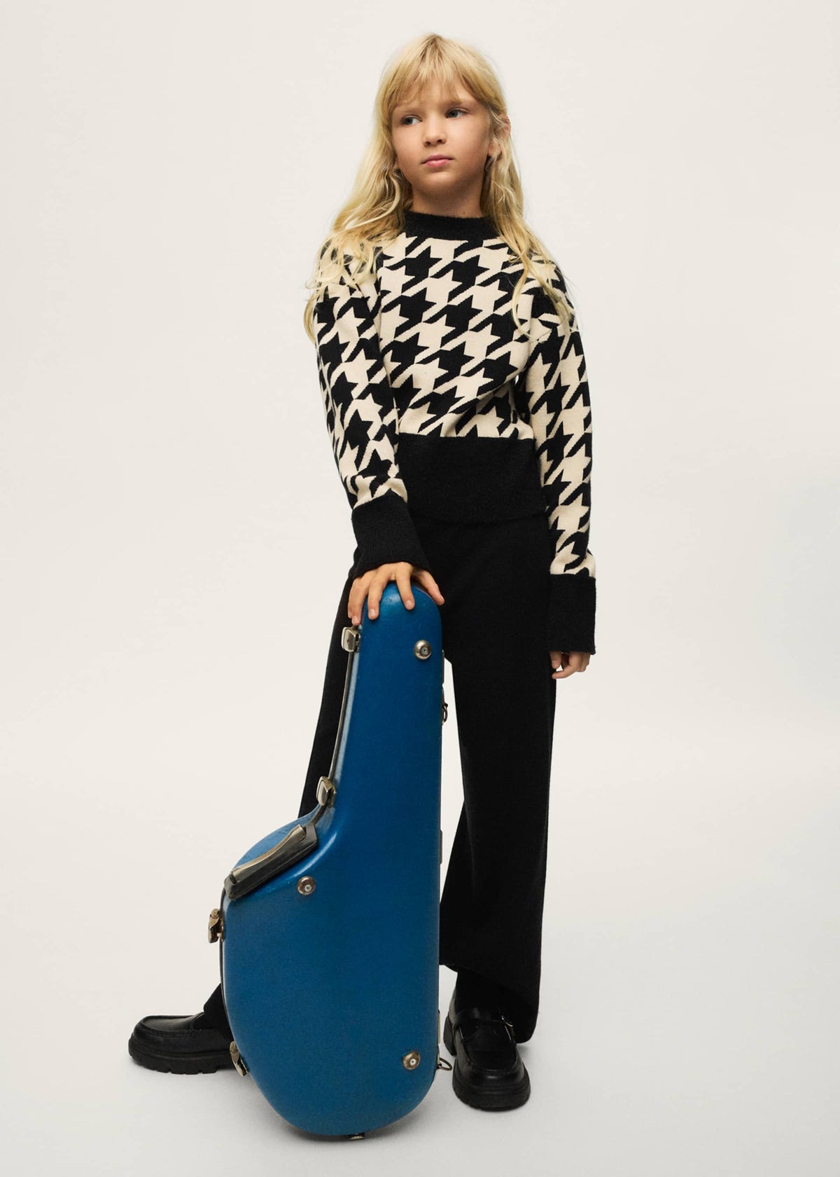 Completo pantalone e maglione ragazza - Nero