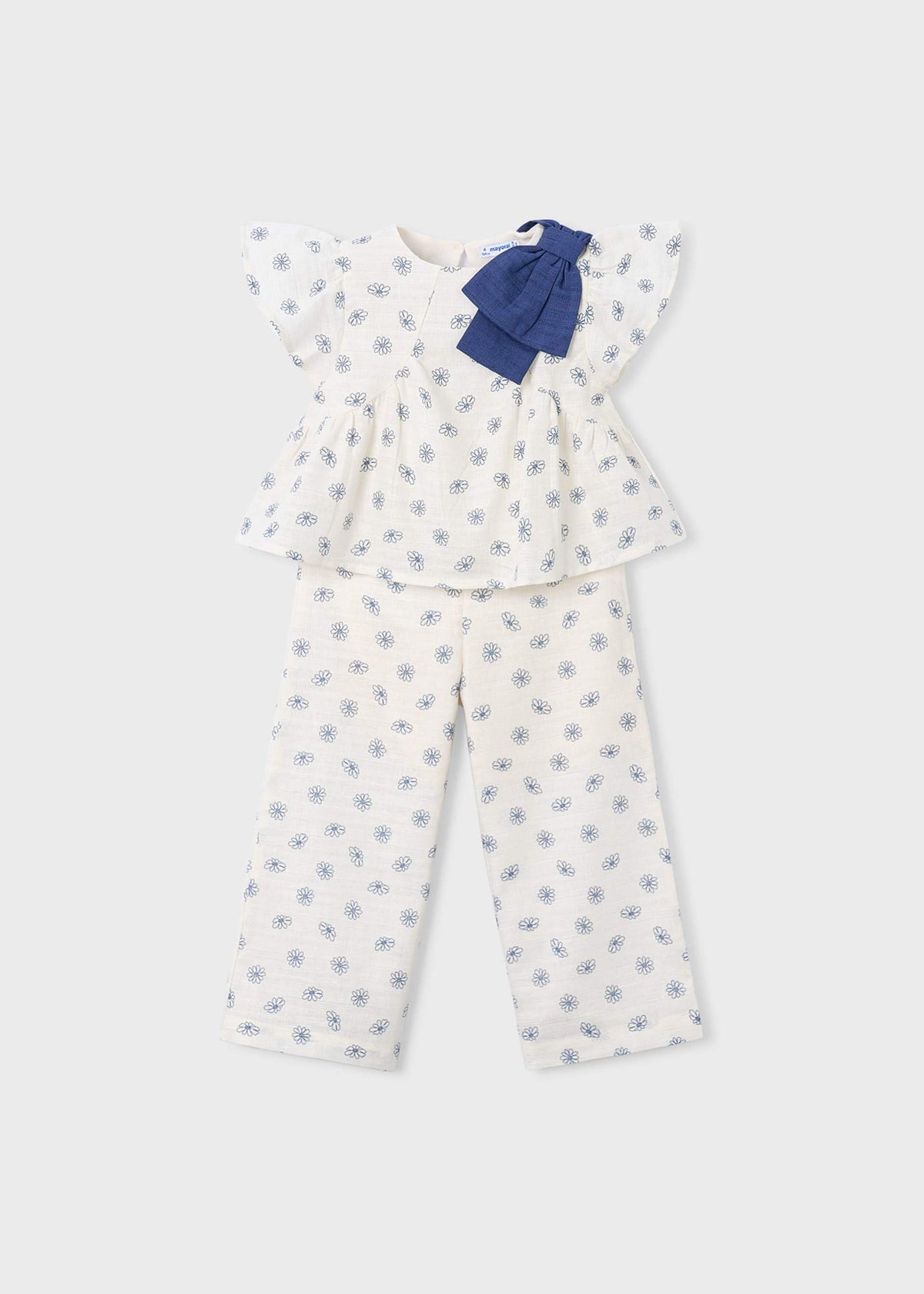 Completo pantalone e top stampato bambina
