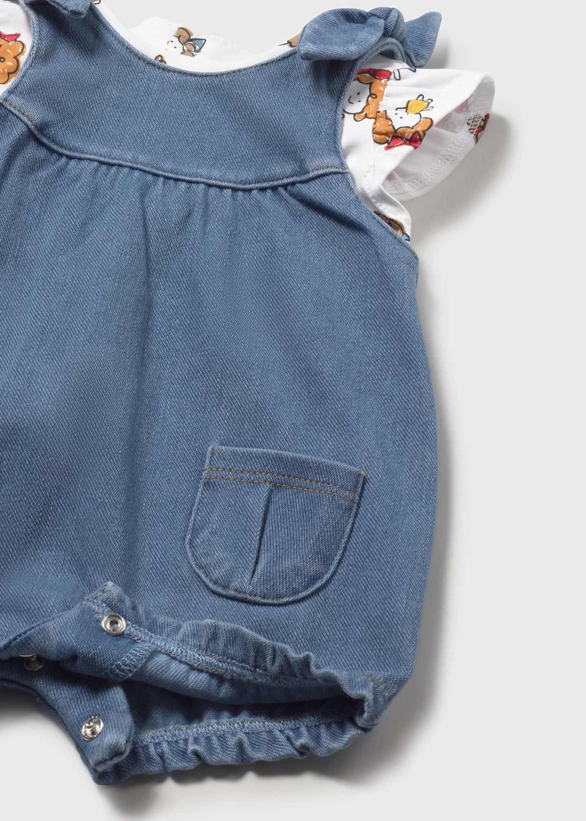 Completo salopette e maglietta neonata - Jeans