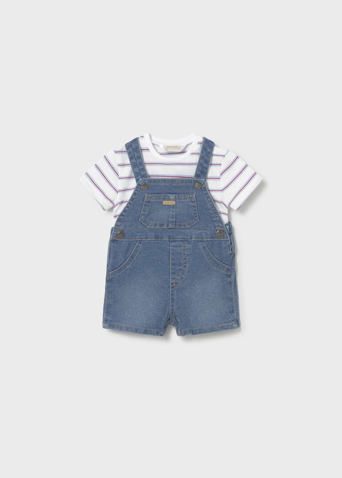 Completo salopette e maglietta neonato - Jeans