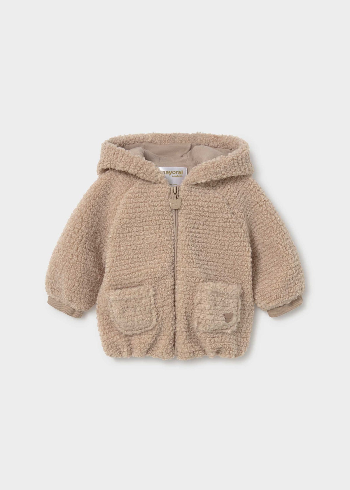 Felpa teddy con orecchie neonata - Mandorla