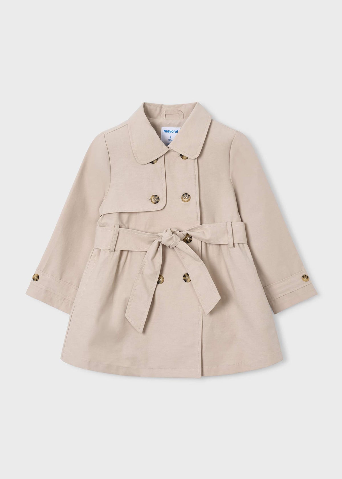 Giacca modello trench con cinta bambina
