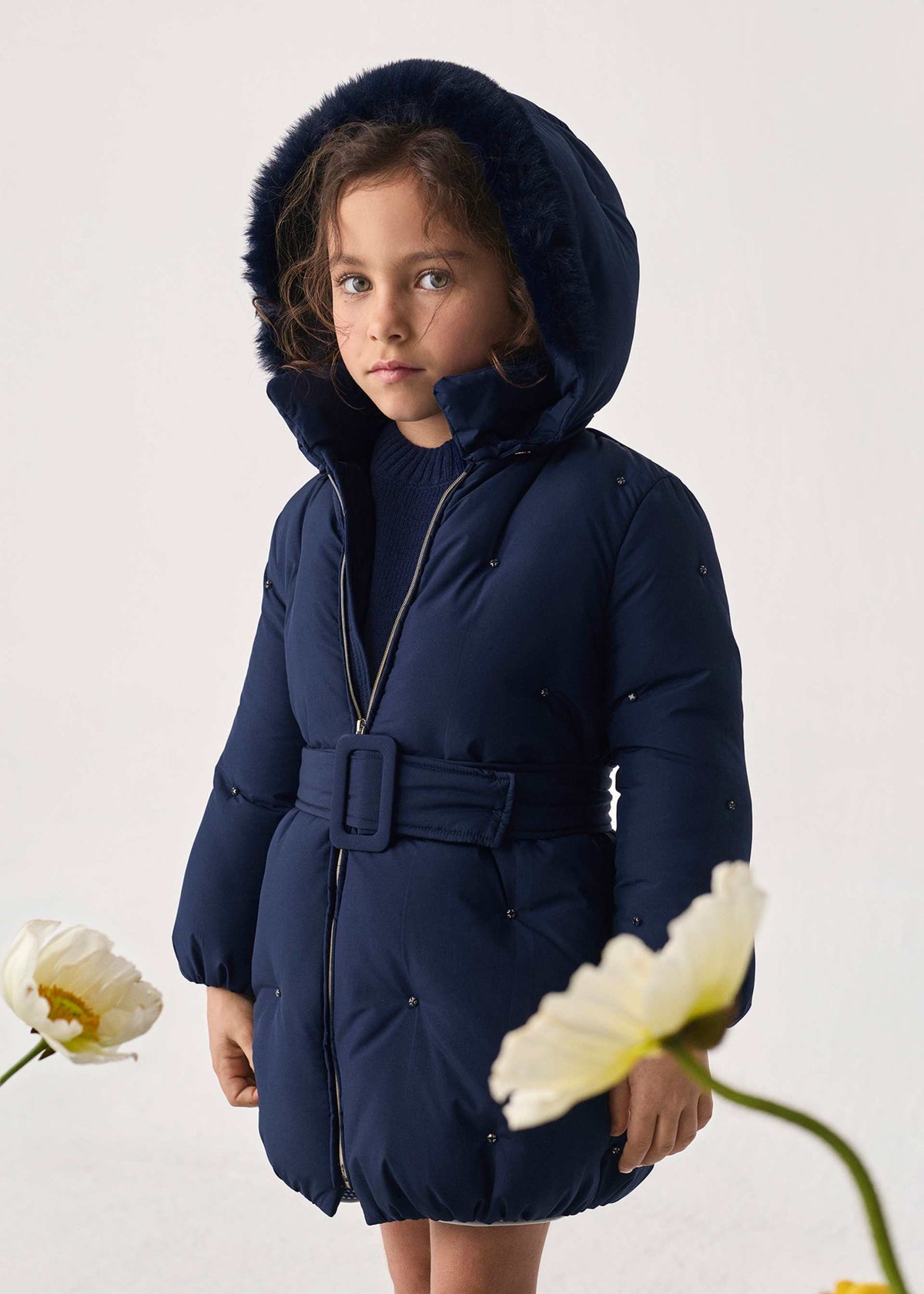 Giaccone Gioielli Bambina - Navy