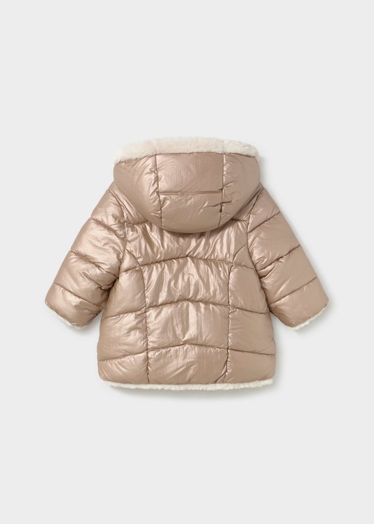 Giaccone reversibile teddy neonata - Bronzo
