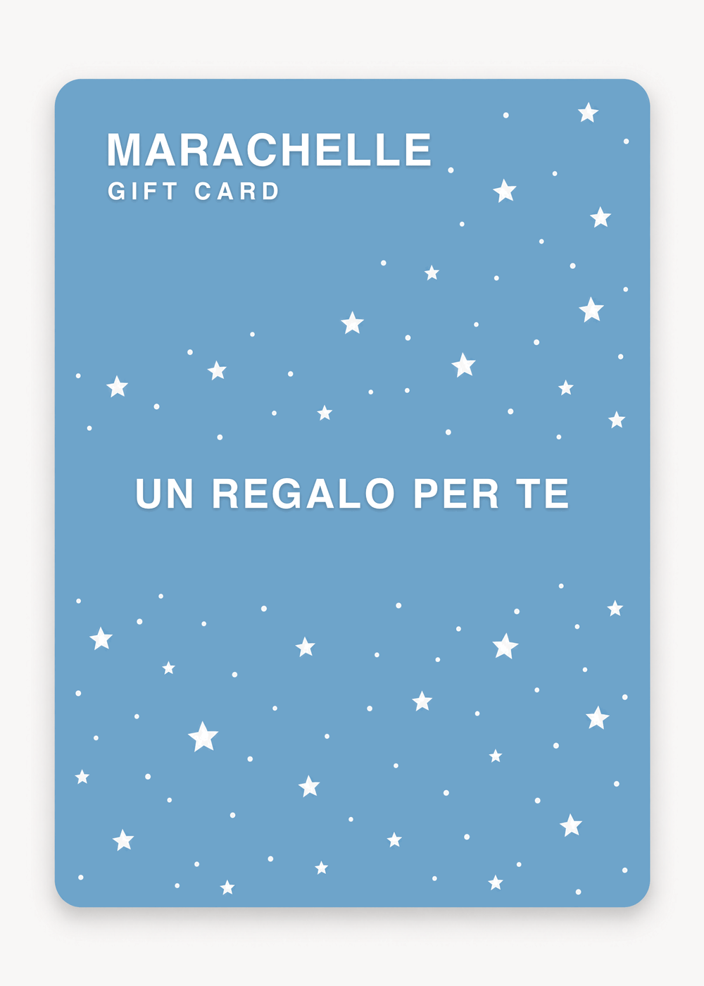 Gift card Marachelle nei quattro colori