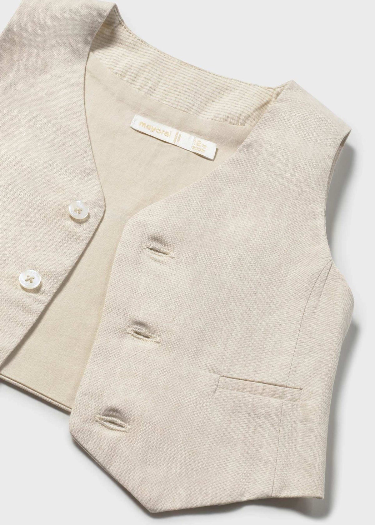 Gilet elegante in lino neonato