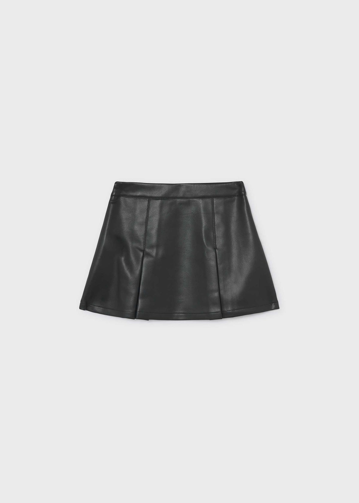 Gonna similpelle taschini bambina - Nero
