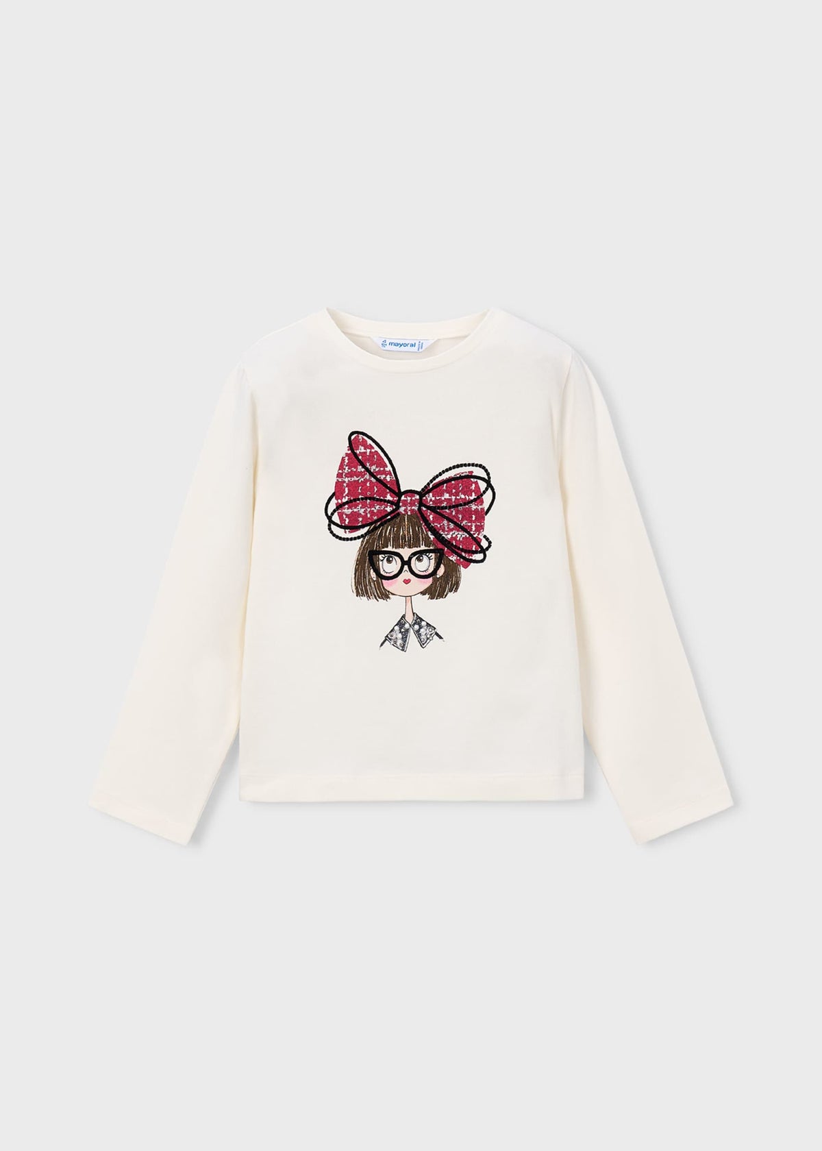 Maglietta bambola con fiocco bambina - Rosso