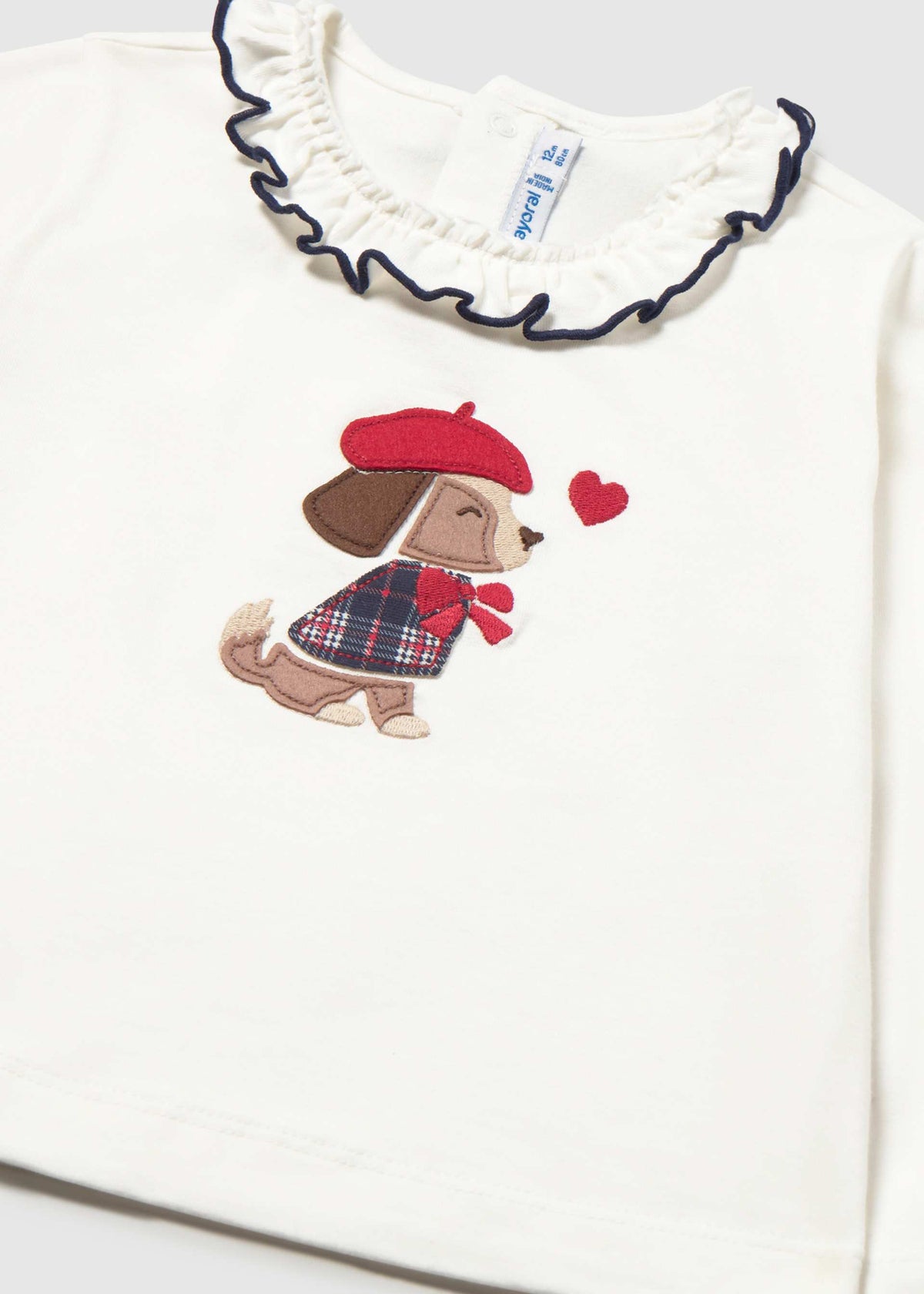 Maglietta cagnolino bimba - Rosso