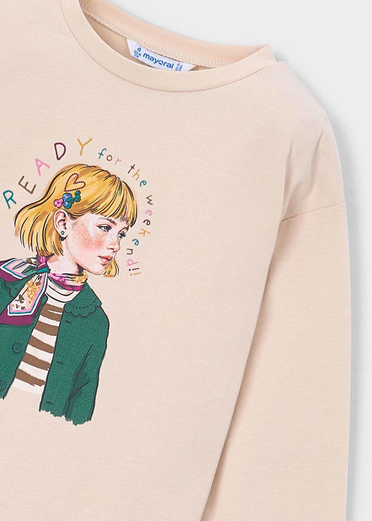 Maglietta con foulard bambina - Tofu
