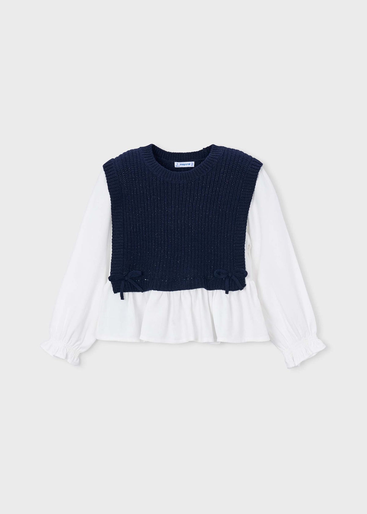 Maglietta con top bambina - Navy