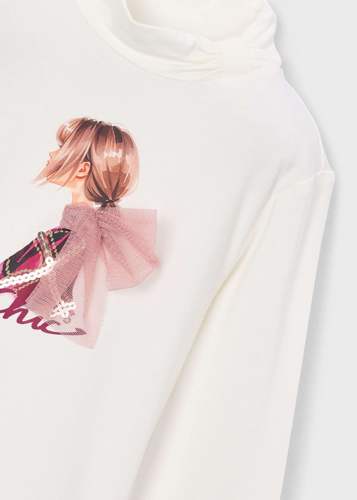Maglietta lupetto grafica bambina - Lamponi