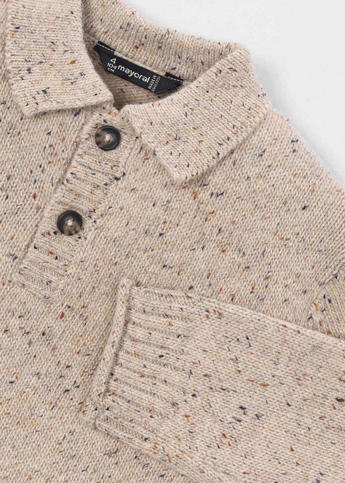 Maglione colletto polo bambino - Tweed
