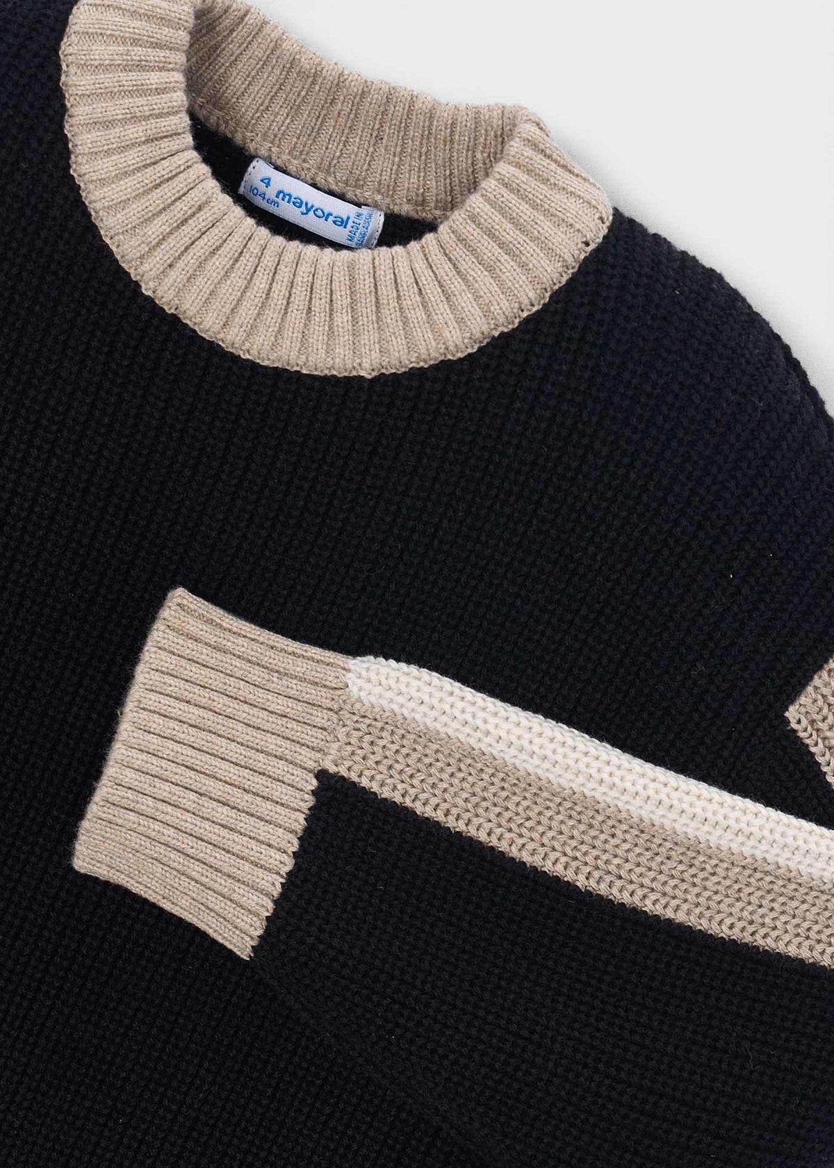 Maglione contrasti bambino - Nero