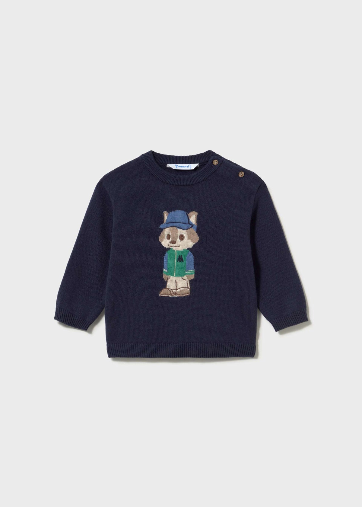 Maglione intarsi neonato - Azzurro