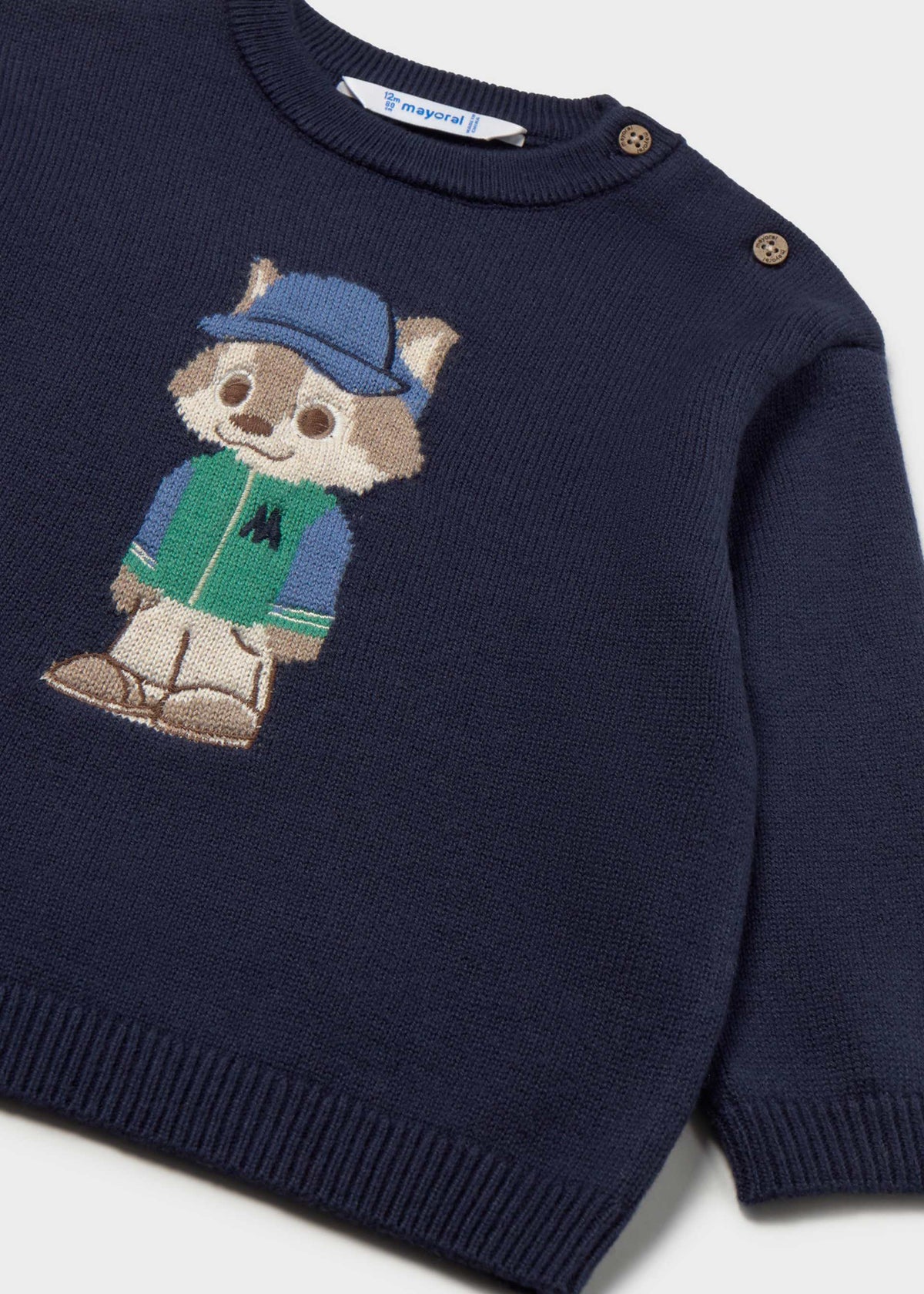 Maglione intarsi neonato - Azzurro