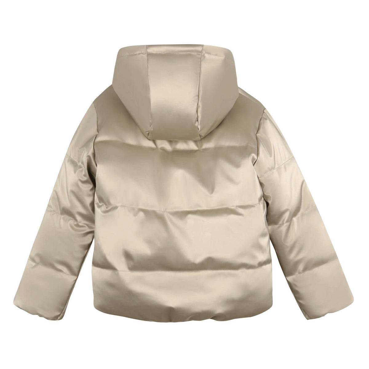 Michael Kors Kids Piumino reversibile con cappuccio e stampa MK Signature - Marrone chiaro