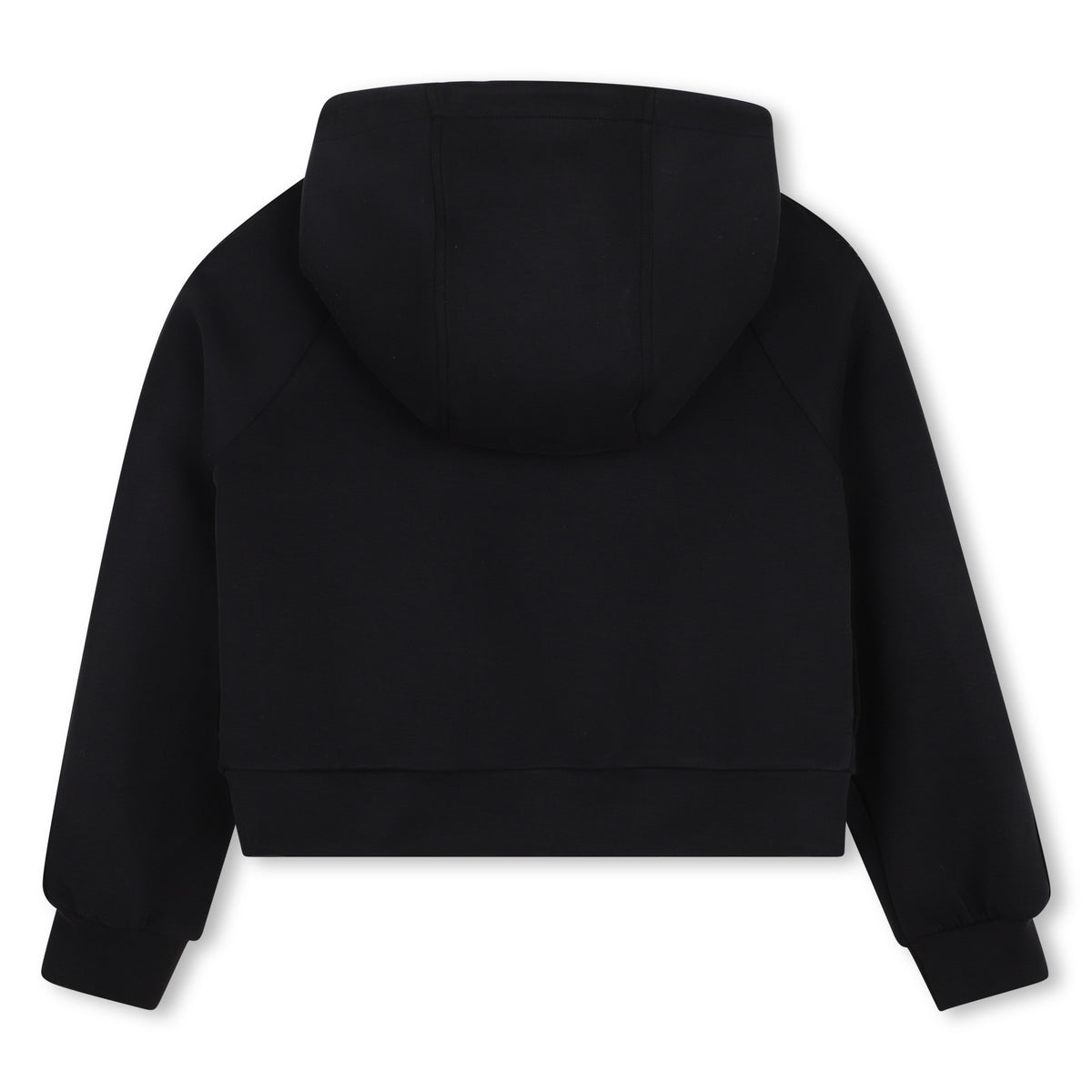 Michael Kors Kids Cardigan con cappuccio effetto pesca e bande logo MK - Nero