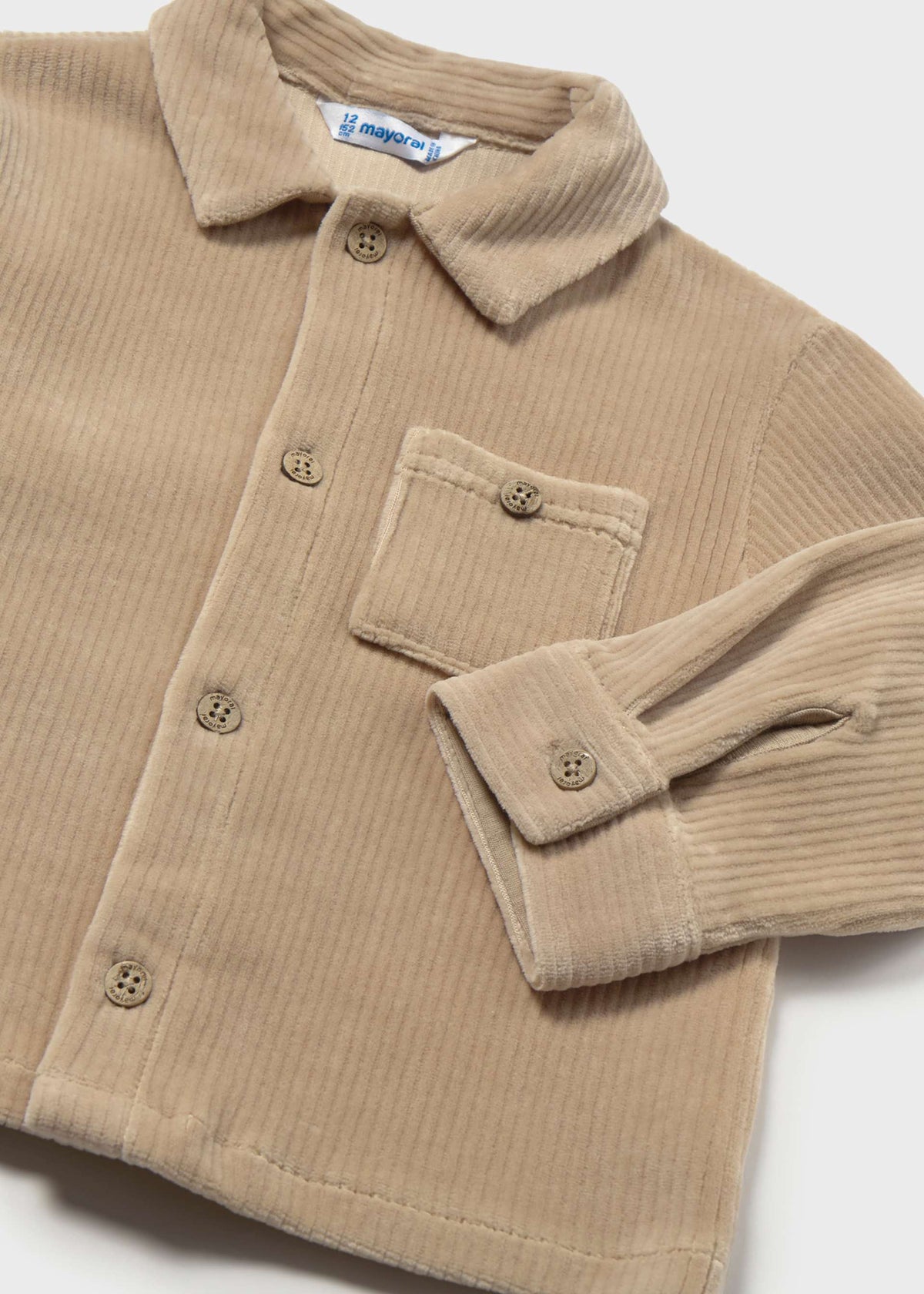 Overshirt velluto a costine neonato - Nocciola
