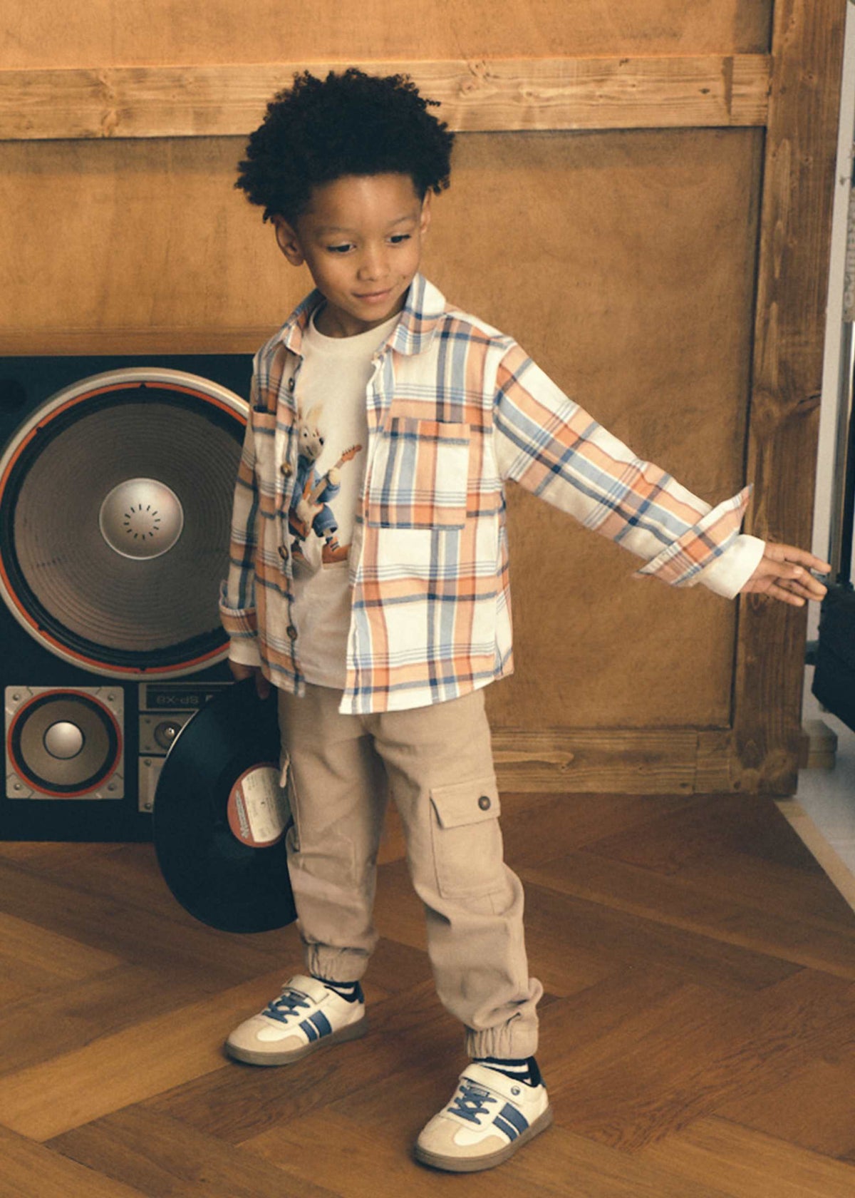 Pantalone cargo bambino - Beige