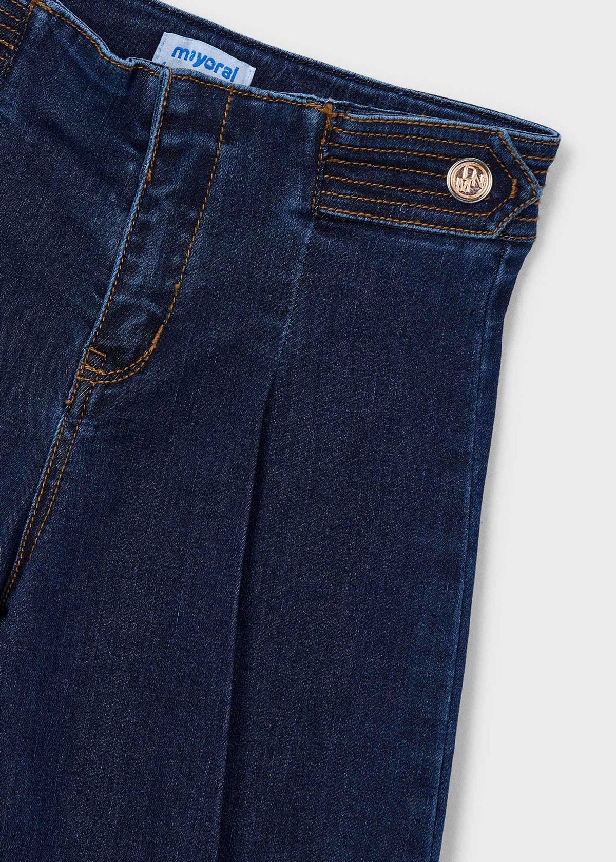 Pantalone jeans wide leg bambina - Scuro