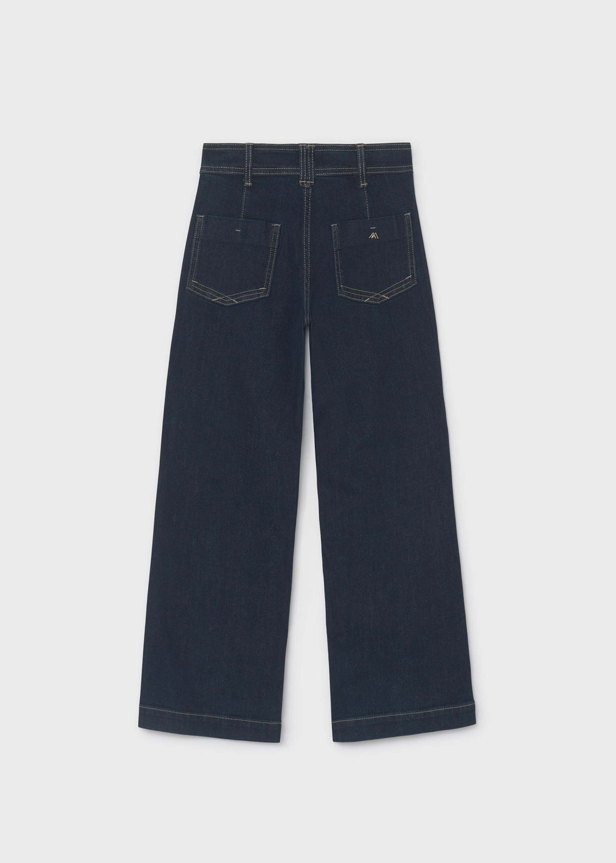 Pantalone jeans wide leg ragazza - Scuro
