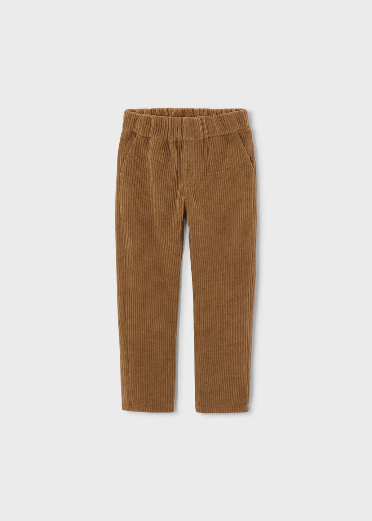 Pantalone jogger velluto a costine bambino - Marrone