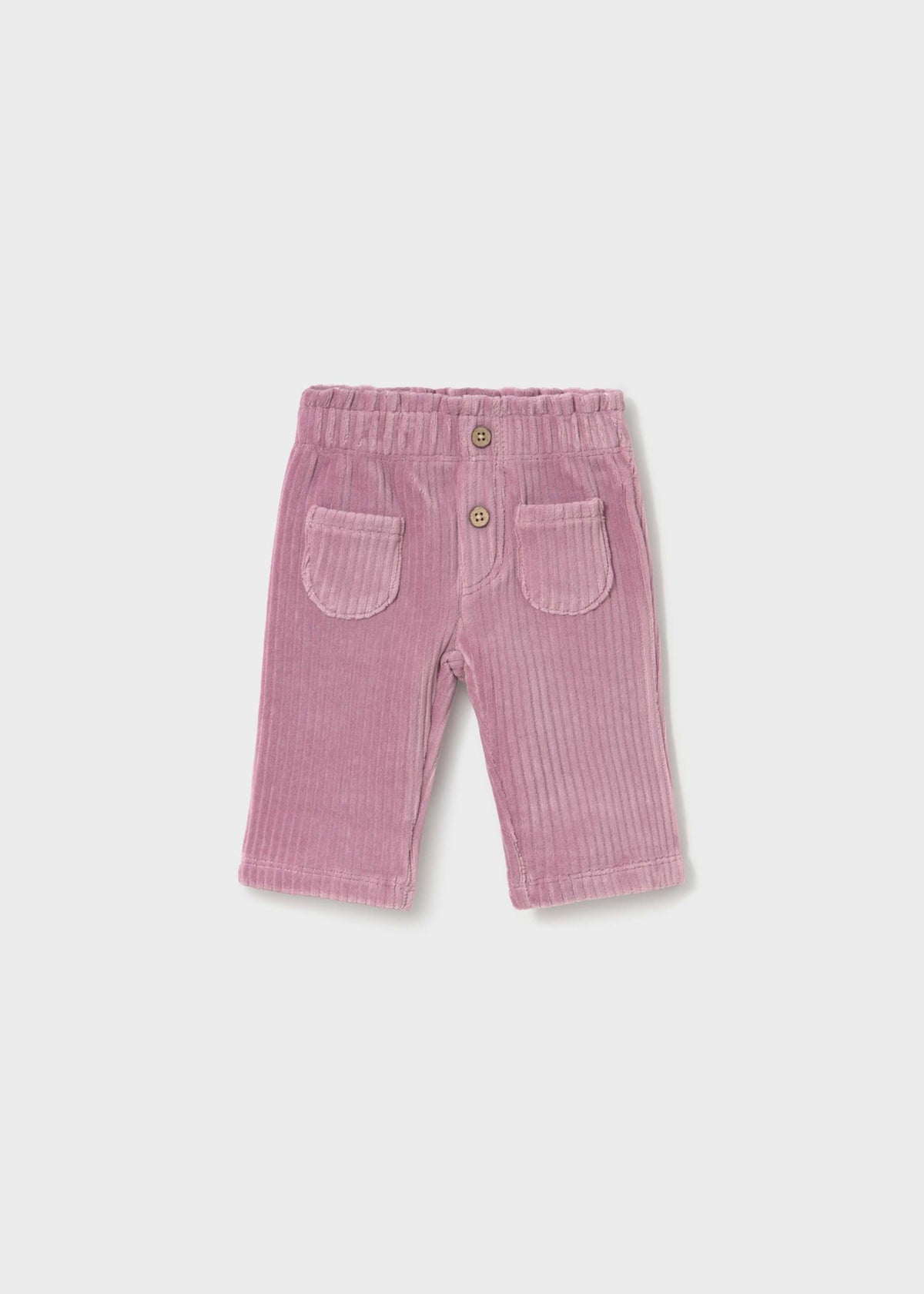 Pantalone lungo velluto a costine neonata - Uva