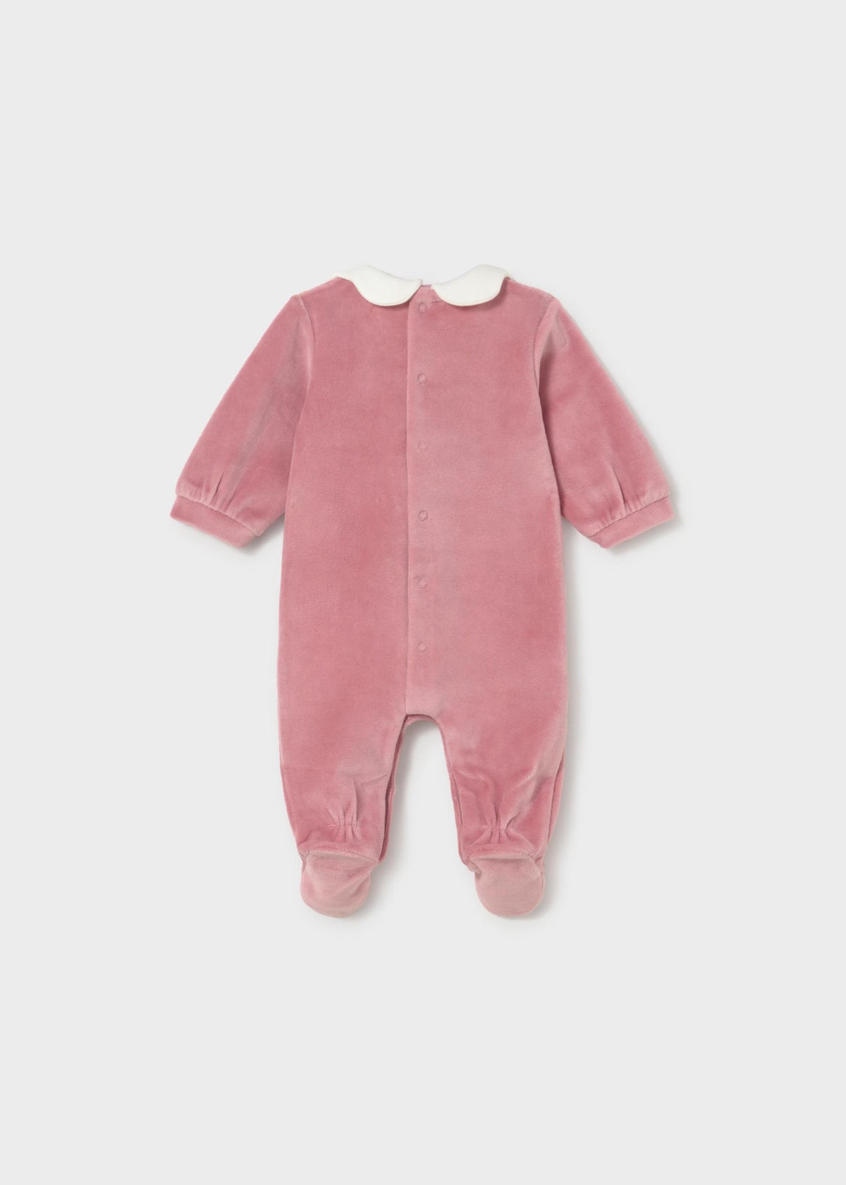 Pigiama colletto onde neonata - Cipria