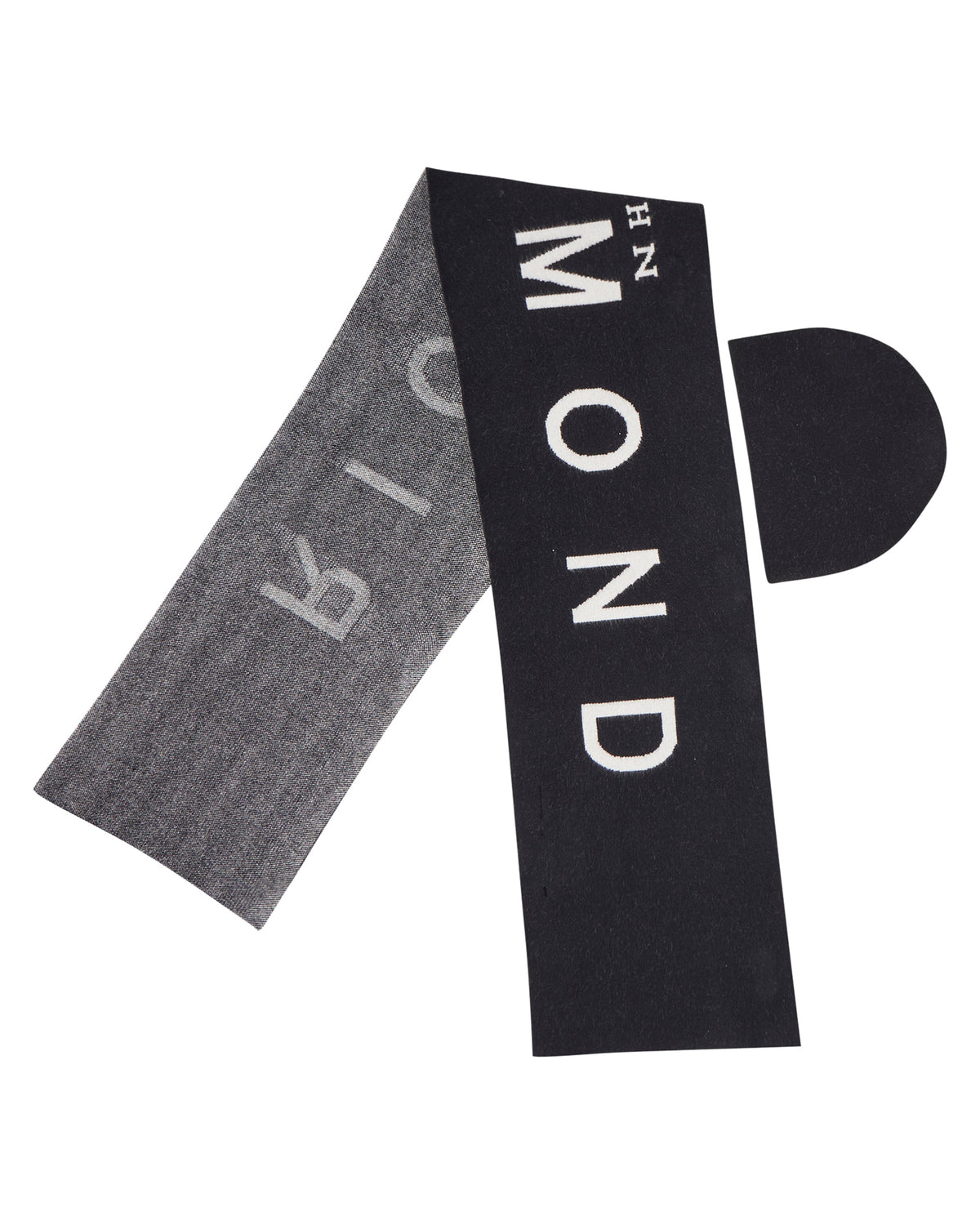 Richmond Junior Set cappello e sciarpa in maglia con logo jacquard - Black