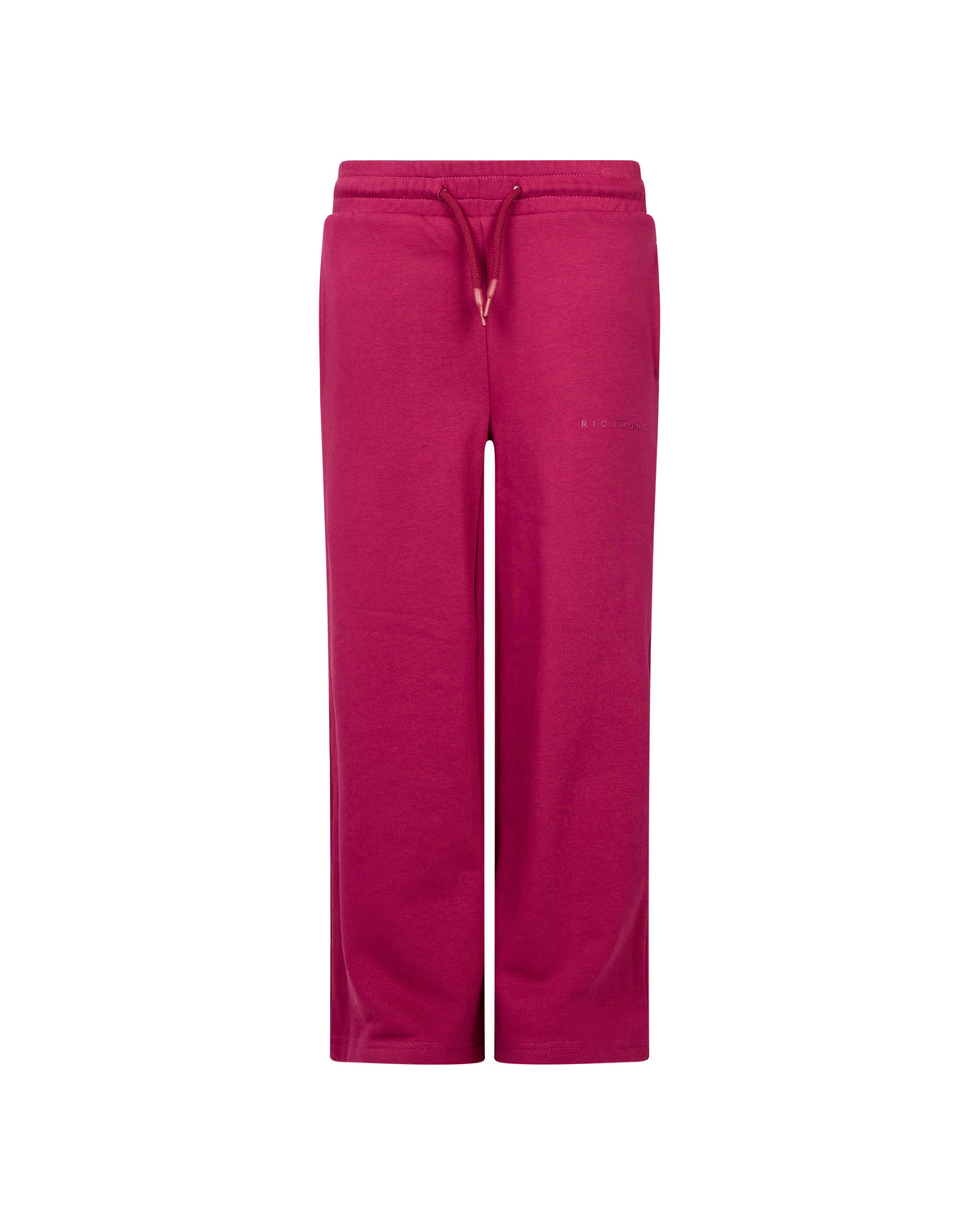 Richmond Junior Completo felpa girocollo e pantaloni con stella logata - Red Plum
