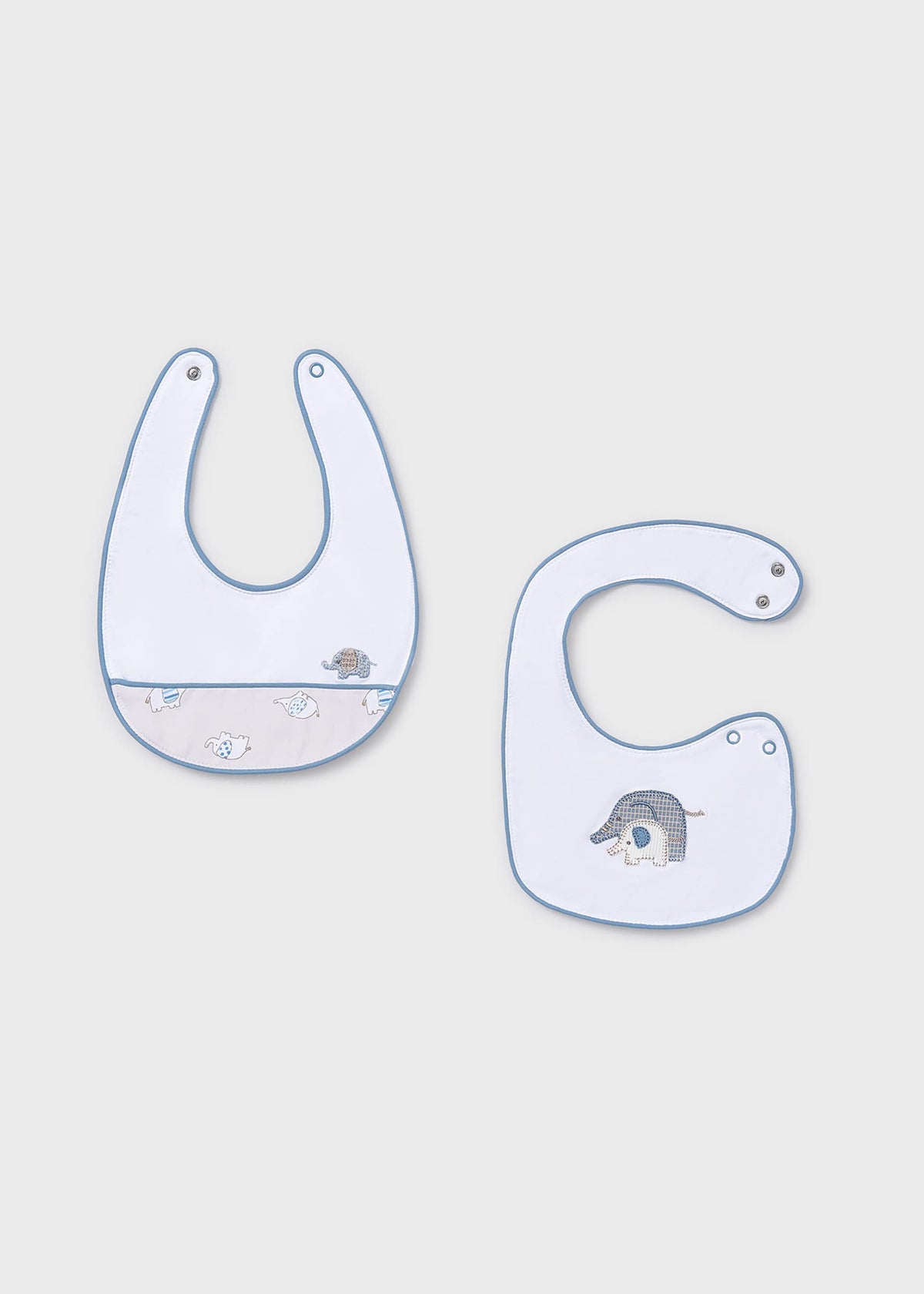 Set 2 bavaglini animaletti neonato - Tortora