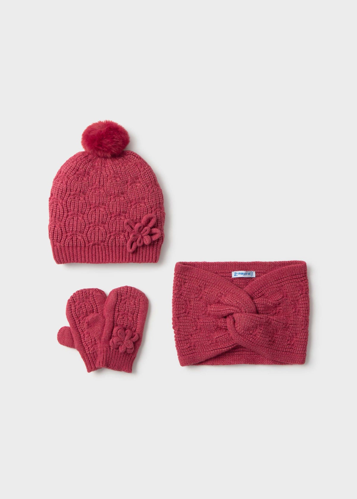 Set 3 pezzi cappello e scalda collo bimba - Mezcla