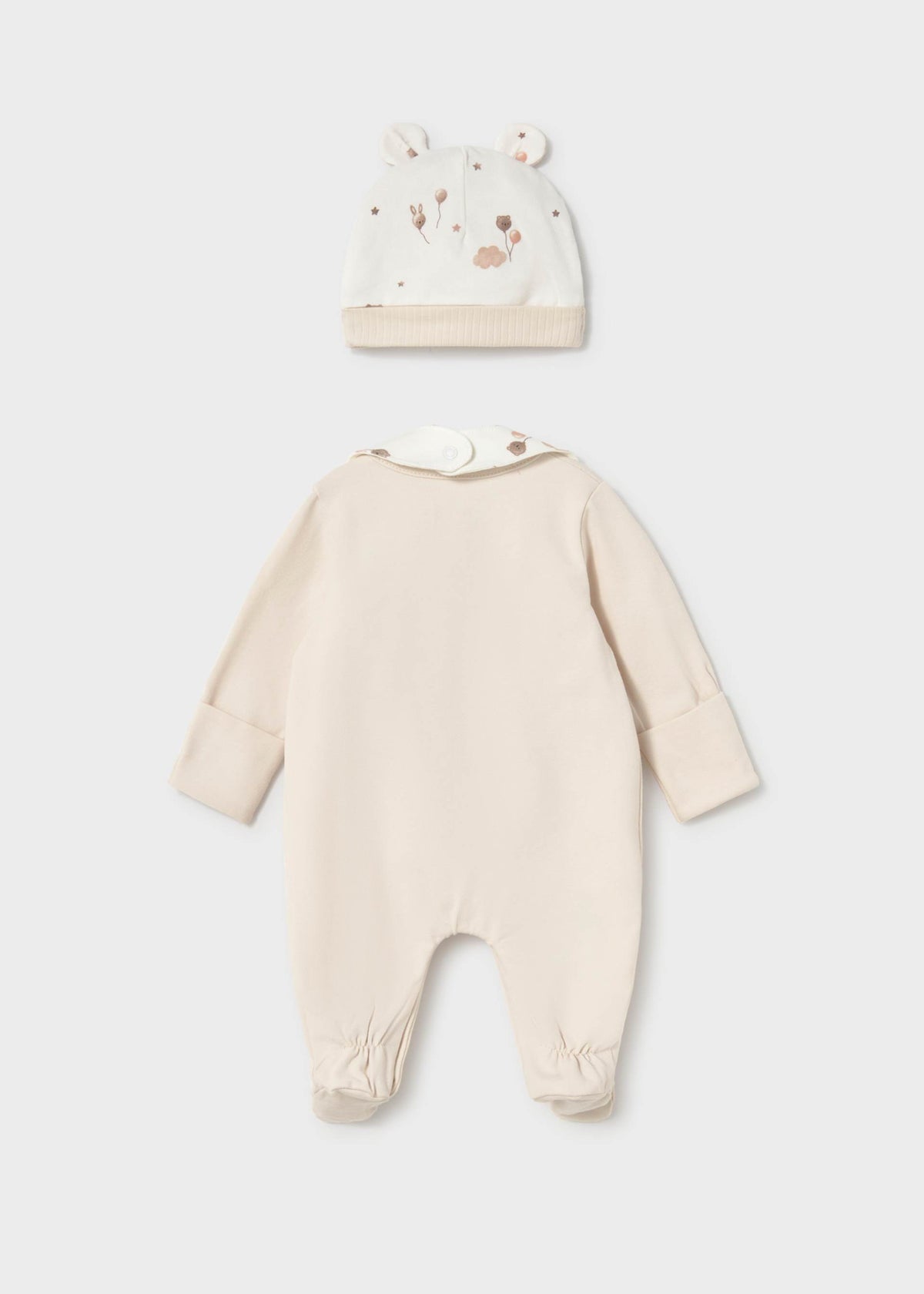 Set pigiama cappello e bavaglino orsetto neonata - Ceramica