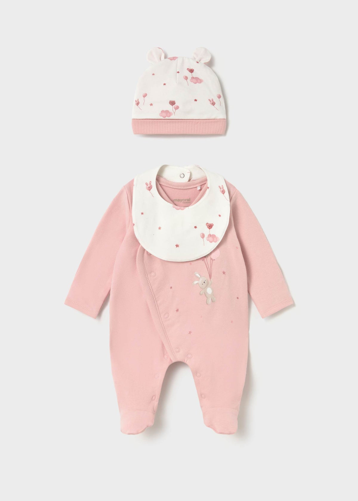 Set pigiama cappello e bavaglino orsetto neonata - Baby